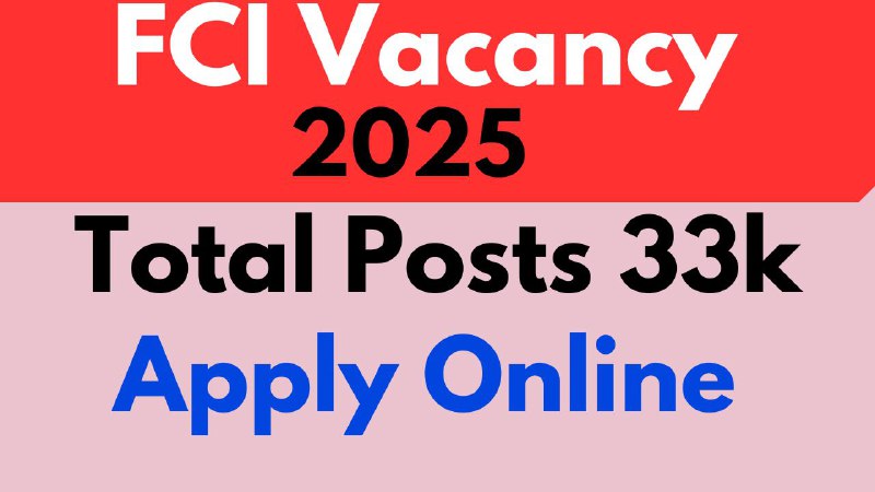 FCI Vacancy 2025